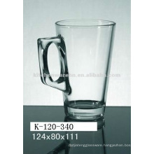 K-120-340 high transparent glass mug with printing